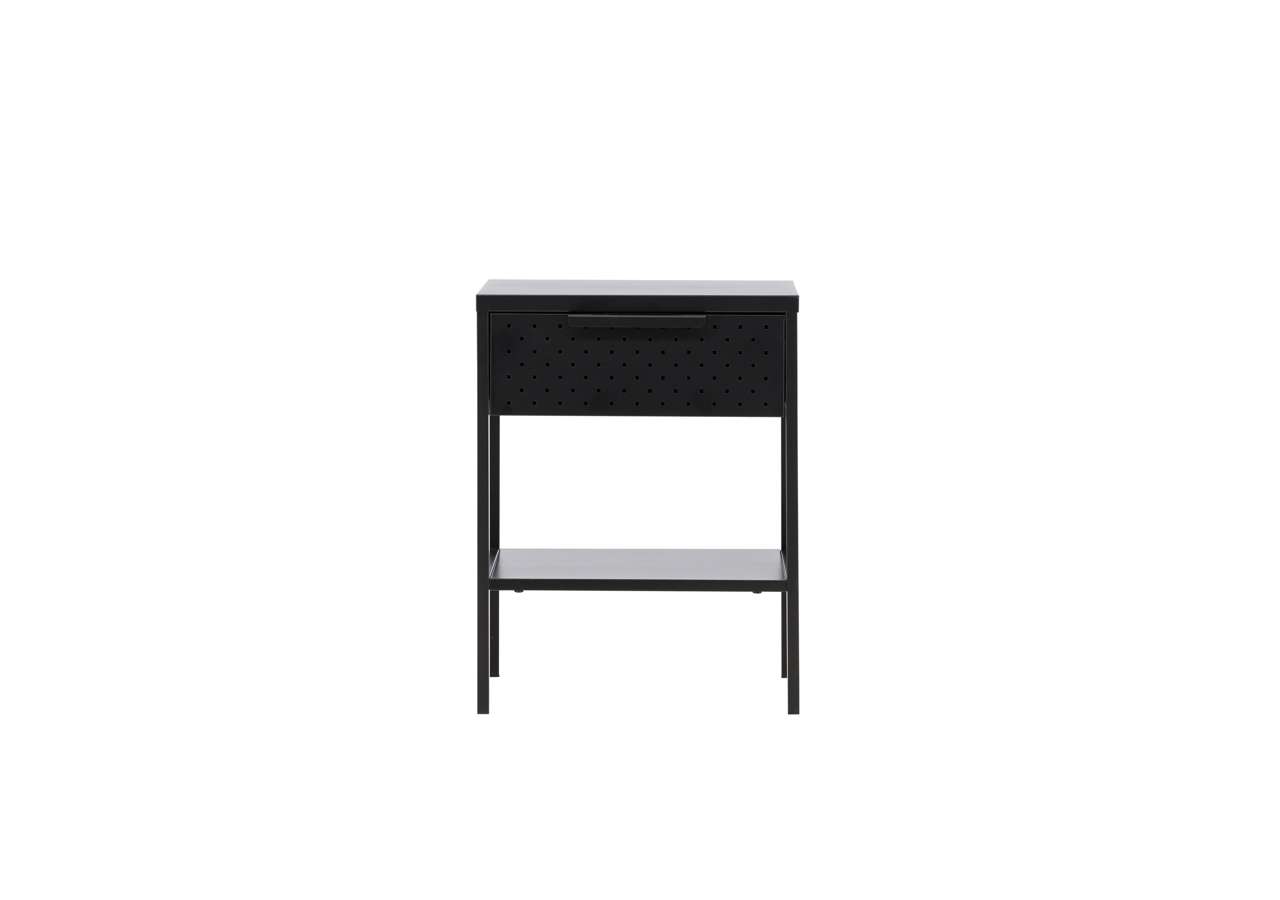 30139-100_1_o Mörk sängmöbel med förvaringsskåp och hylla, modern och funktionell design.