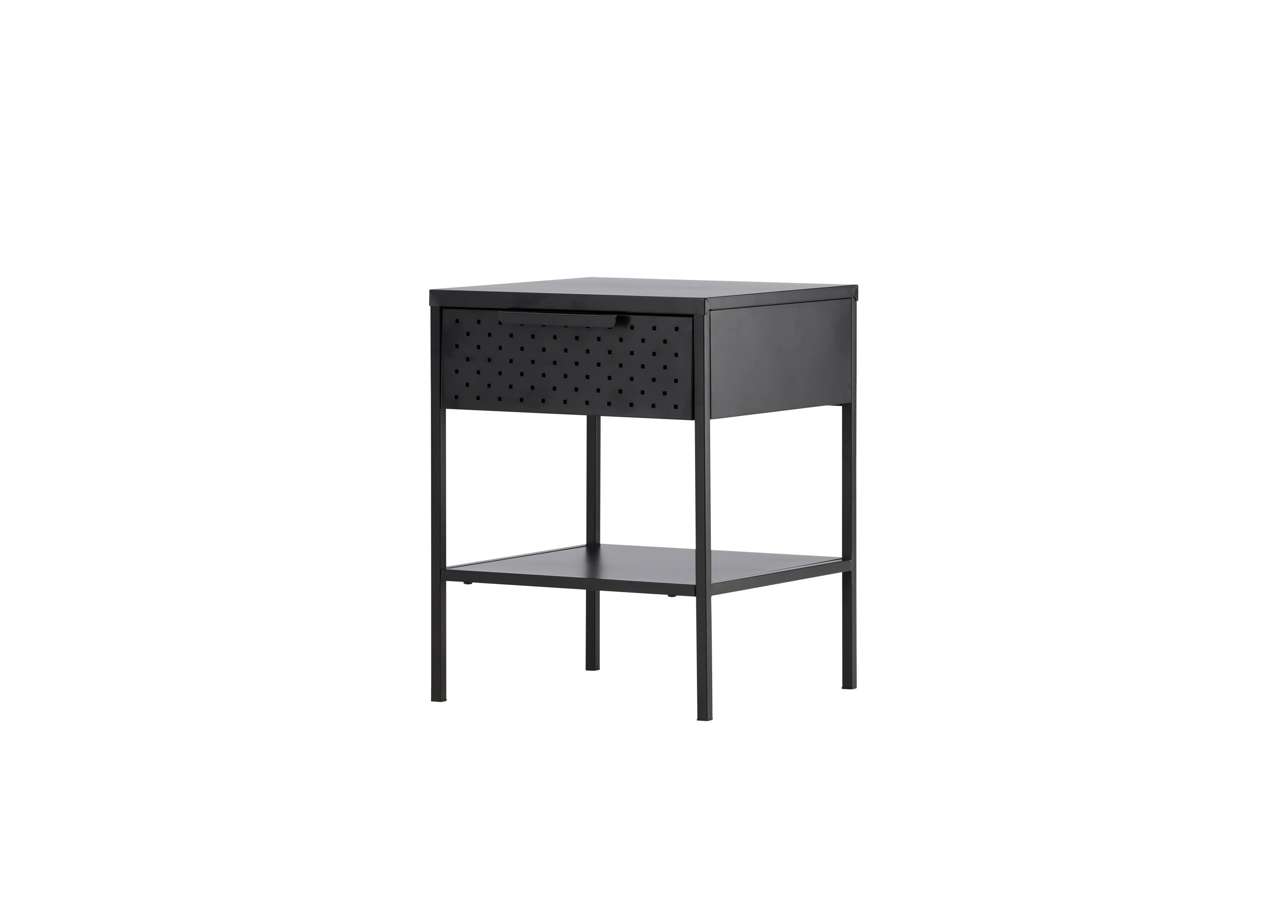 30139-100_2_o Modern svart sängskåp med förvaring och hylla, design för sovrum.