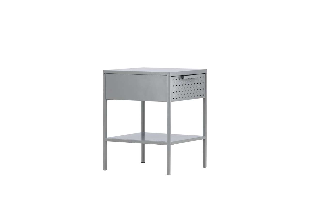 30139-106_11_o Sängfabriken sängbord i vitt med förvaring och hylla, modern design.