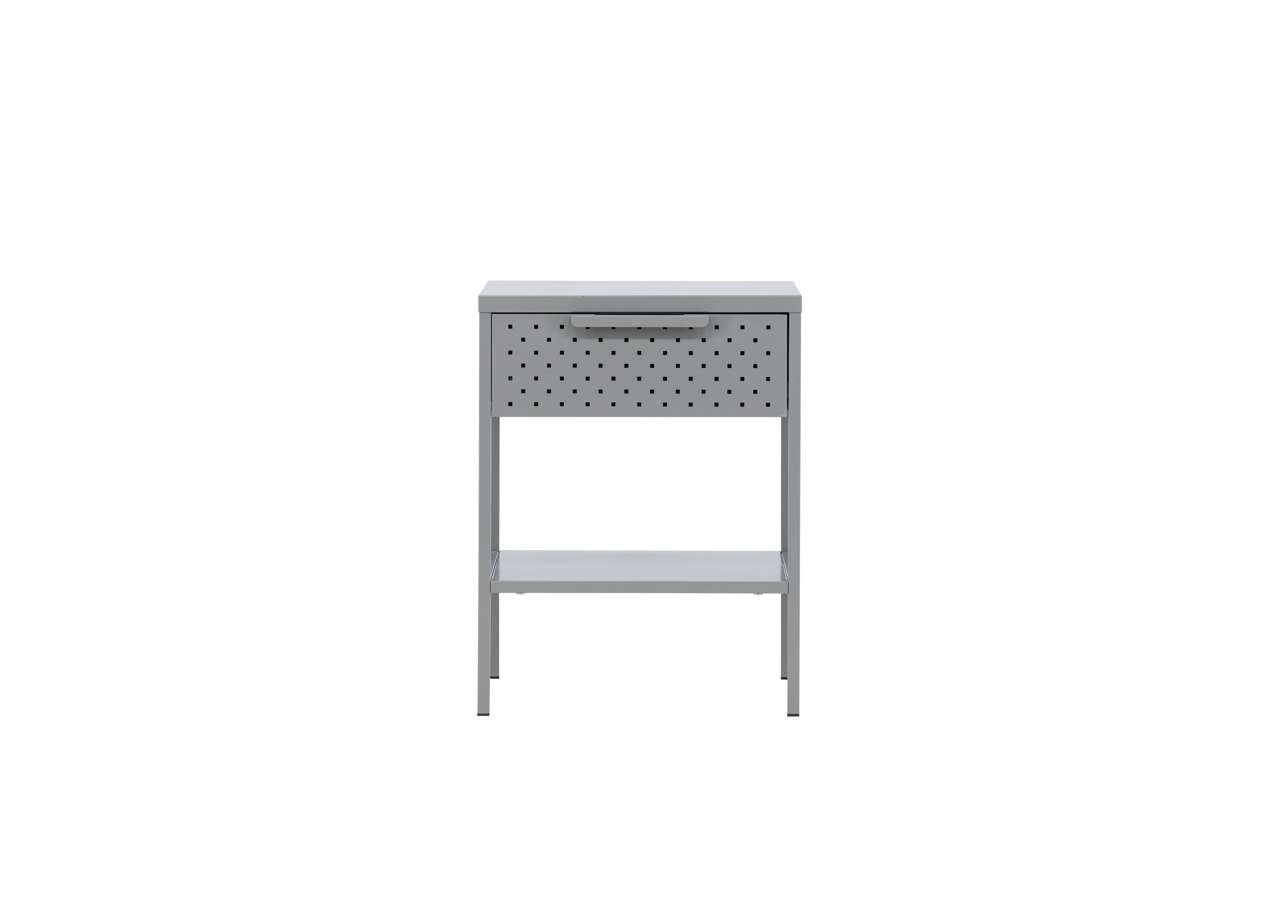 30139-106_1_o Sängfabriken grå sängkappa med förvaring och hyllor, modern design för sovrum.