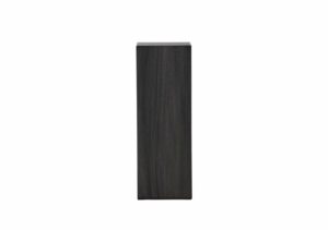 Vacker mörk träbordssida i minimalistisk stil för sovrum eller vardagsrum.