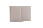 Sänggavel i beige tyg för sovrum, modern och stilren design.