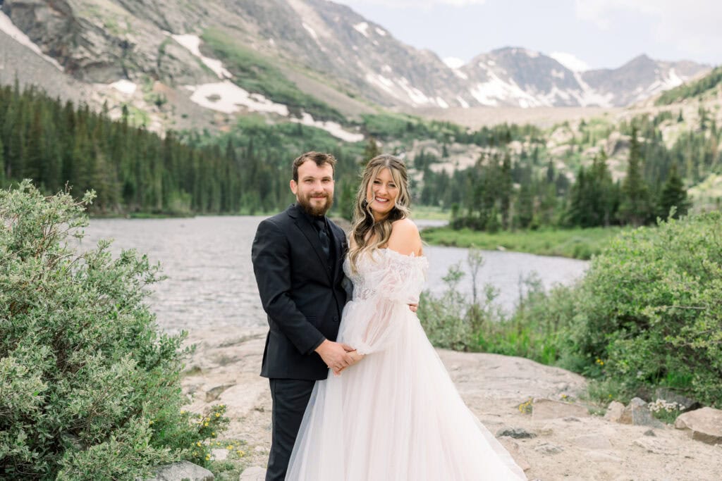 Bride and Groom portraits with scenic mountain views