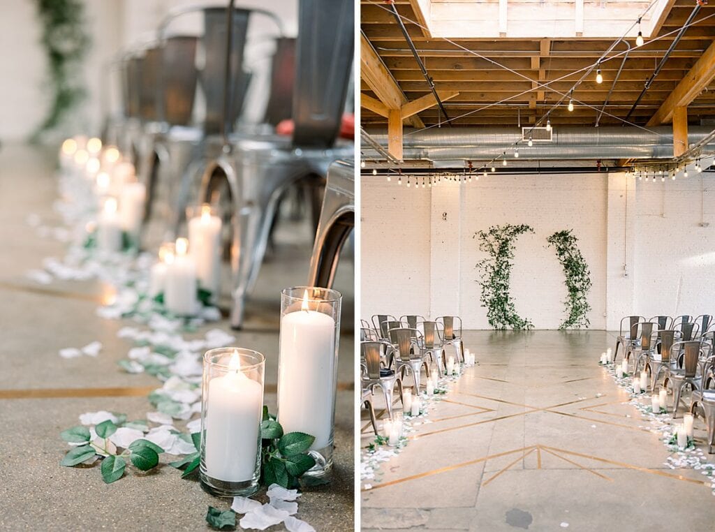 Wedding Ceremony details at a Skylight Wedding in Denver