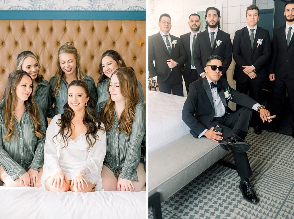 Bridal Party getting ready images
