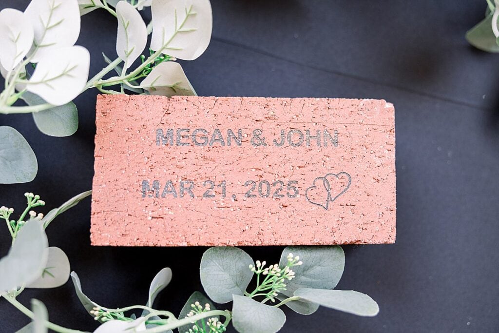 The Tapestry House wedding brick