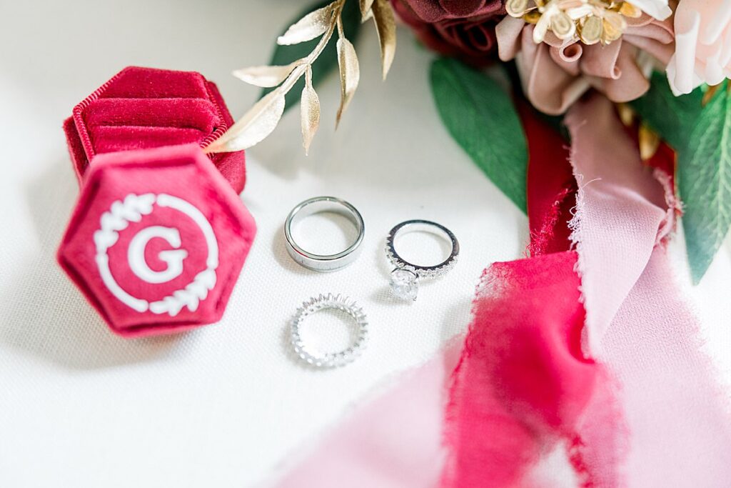 Wedding day details of wedding rings