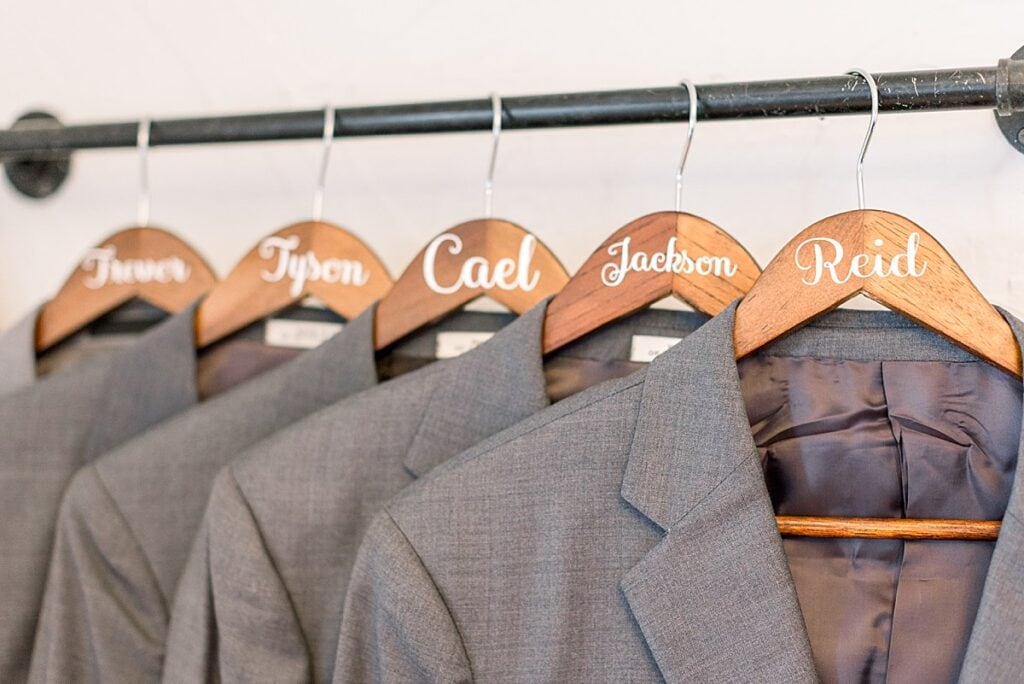 groom and groomsmen jacket wedding details