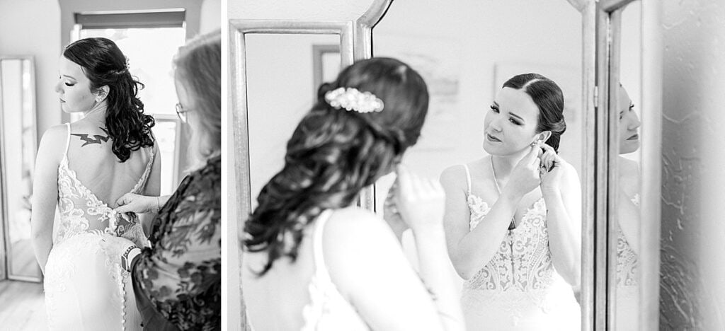 Bride getting ready images