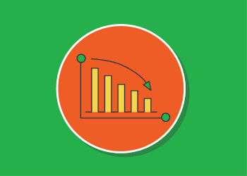 Generic graph with a downward trend line