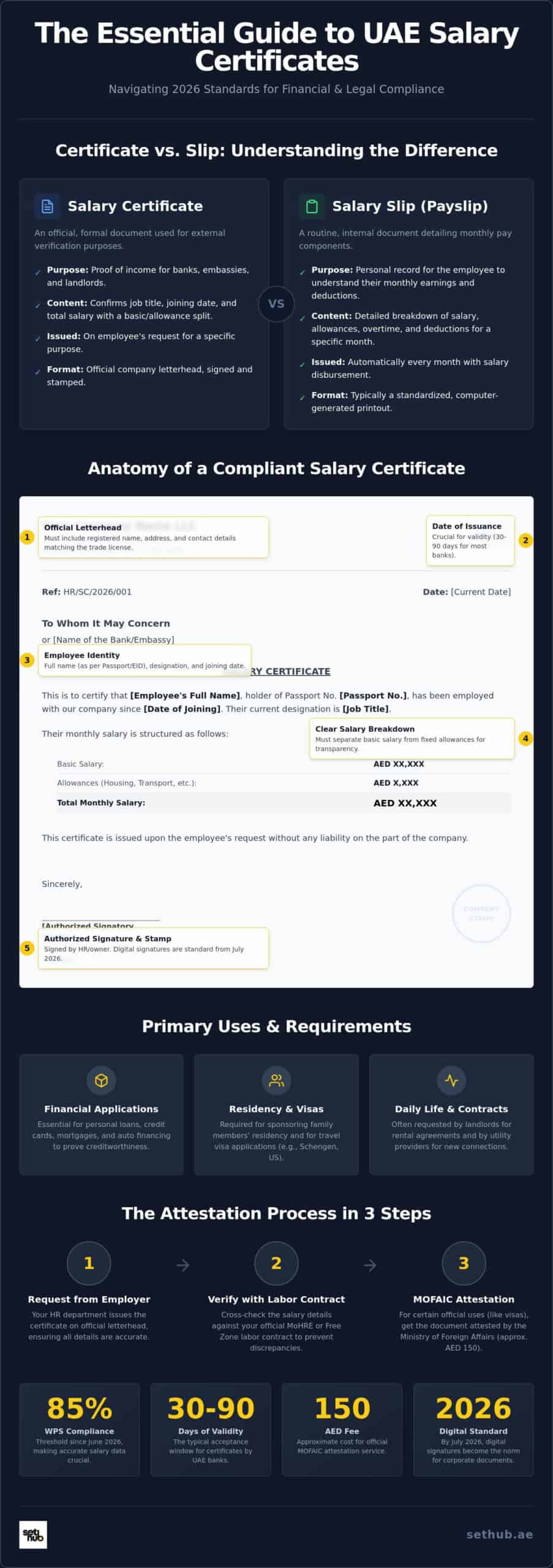 Salary Certificate UAE: Format, Samples & Requirements