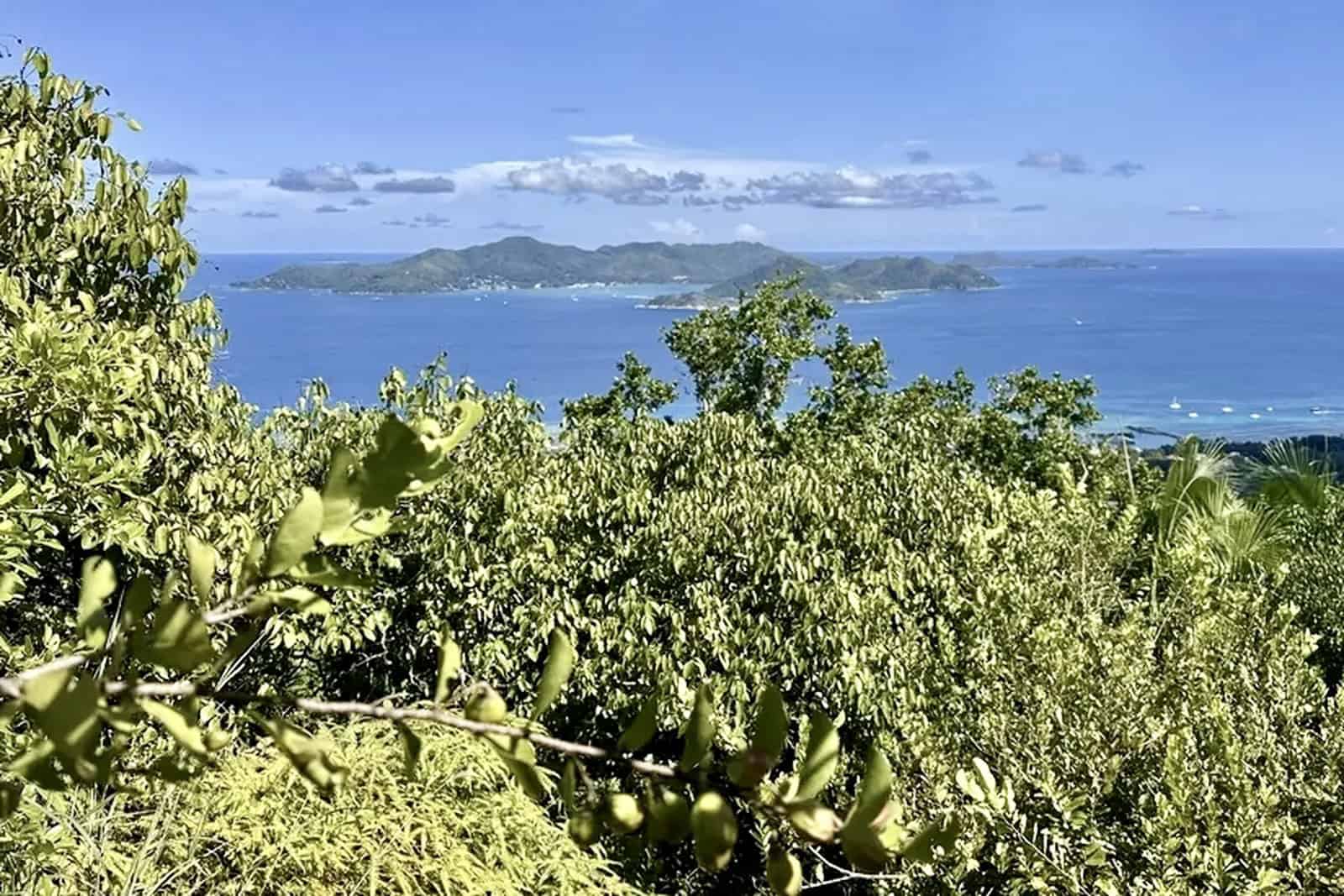 Nid d’Aigle Trail viewpoint on La Digue