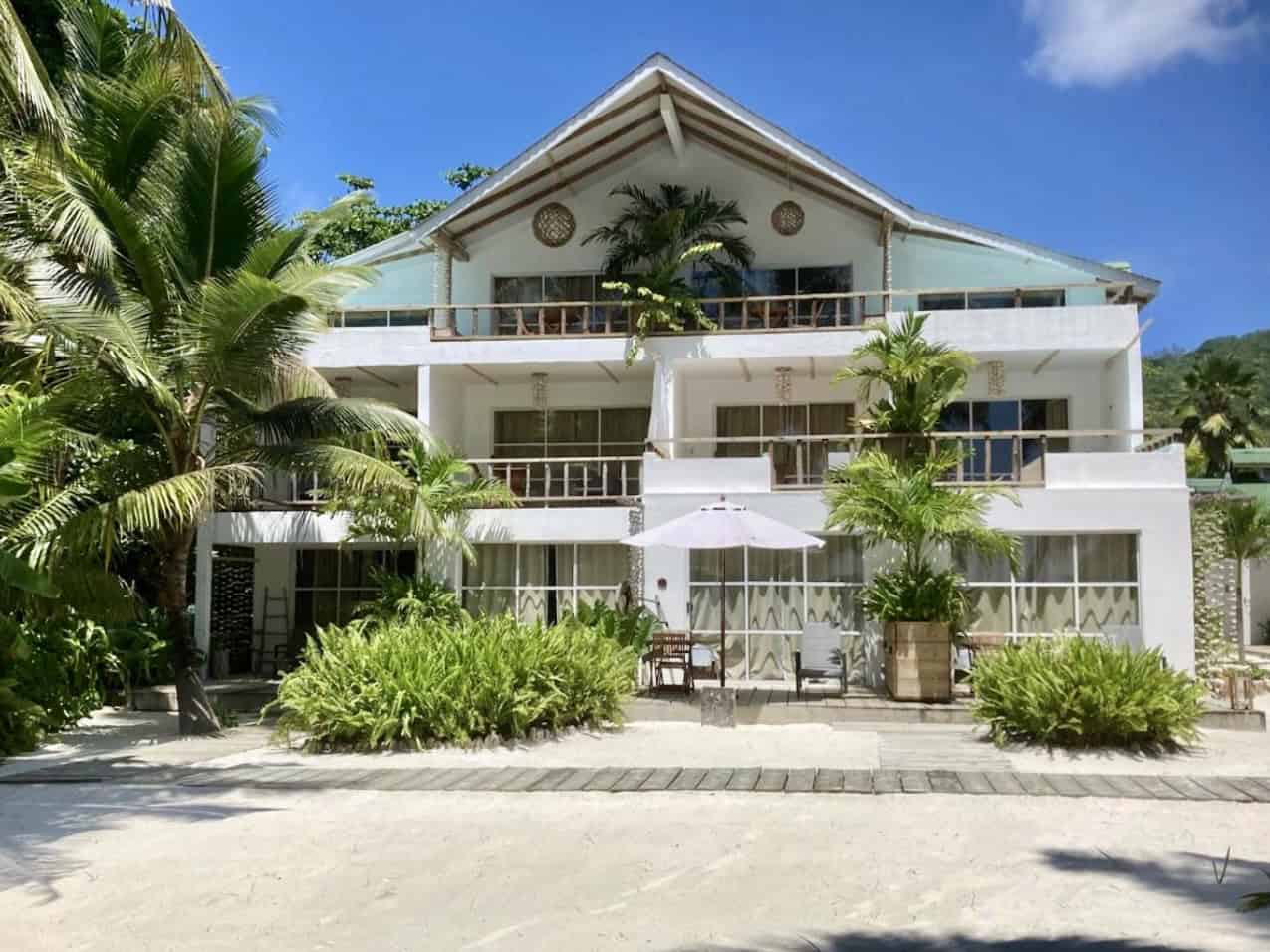 Bliss Hotel Praslin beachfront accommodation at Grand Anse Seychelles