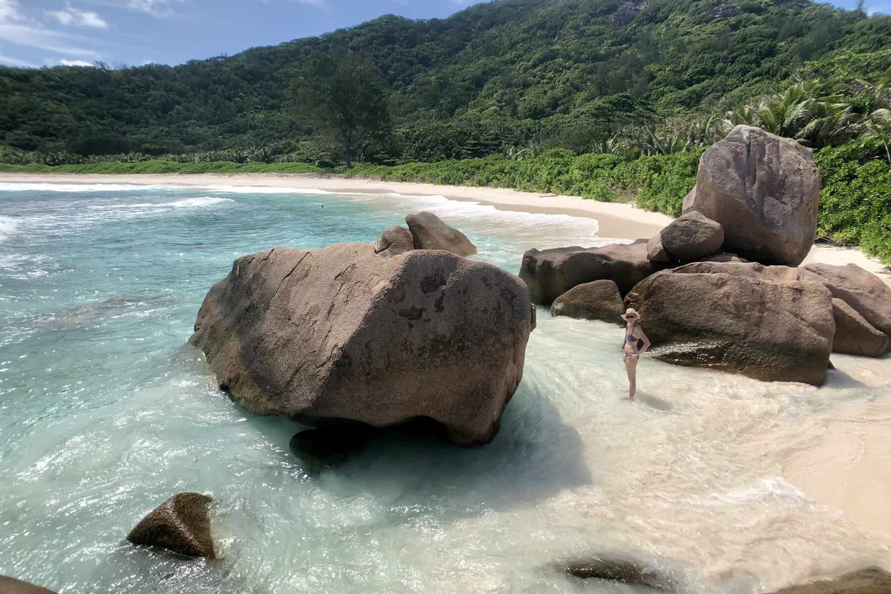Anse cocos la digue 3 Anse Cocos La Digue turquoise water and tropical landscape