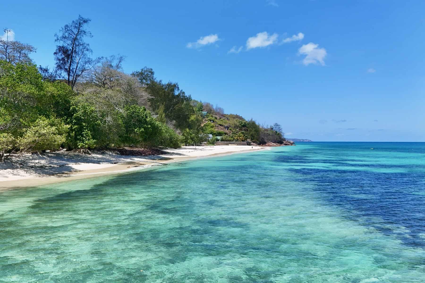Anse Boudin 5 Aerial beach view on Praslin