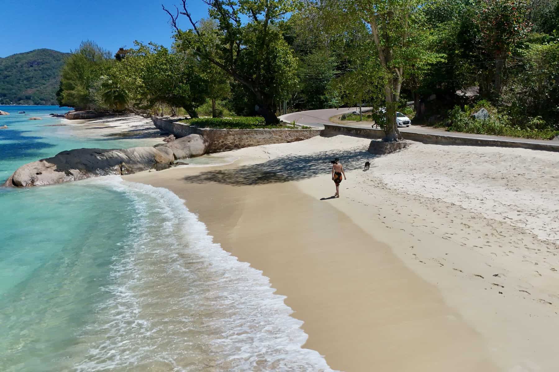 Anse Boudin 2 Coastal aerial photograph, Praslin