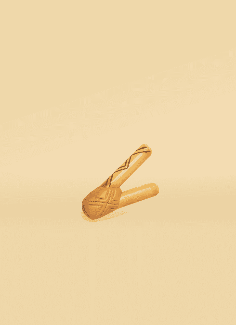 Sacred wooden rattle for shamanic rituals, healing ceremonies, and spiritual practices, made from natural wood and leather, symbolizing connection with nature and tradition.