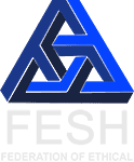 Blue Penrose triangle 3D optical illusion.