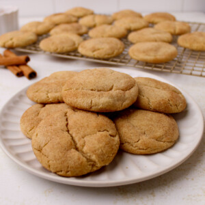 The best soft and chewy snickerdoodle cookies.