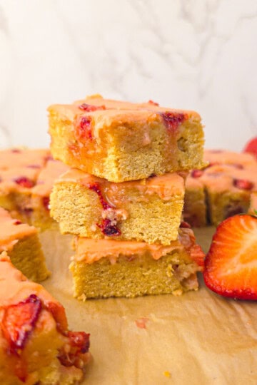Strawberry Lemon Blondies