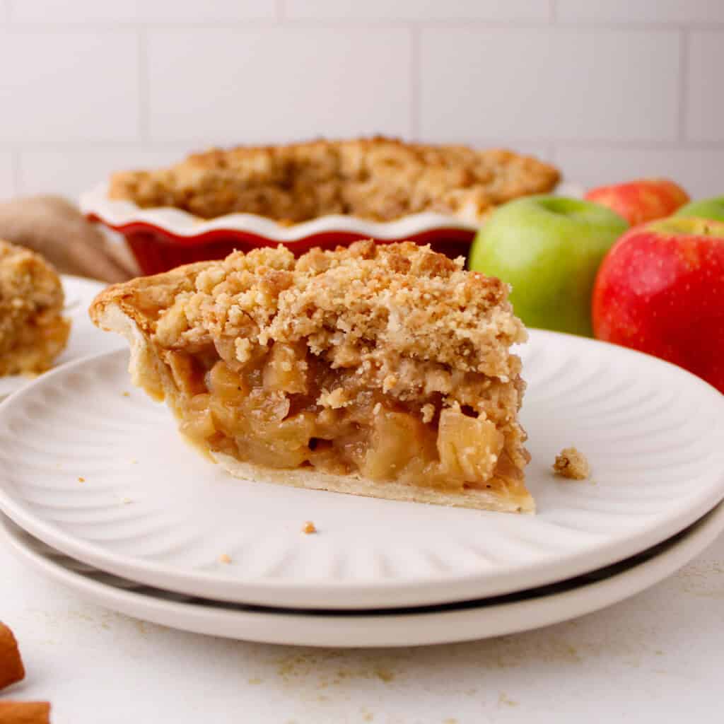 Sliced Dutch Apple Pie.