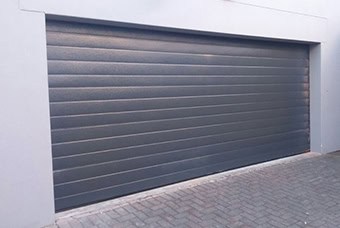 An aluminium garage door