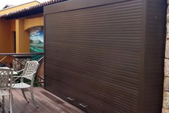 An aluminium roller shutter