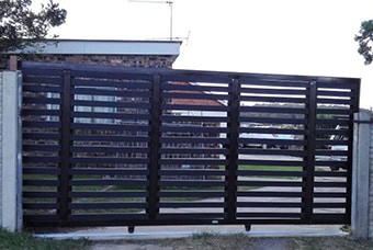 A specialised gate matching a garage door