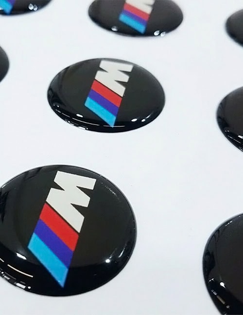 BMW I Drive 3D Badge Emblem Sticker Gel Sports Performance Media Control 29mm - Image 2