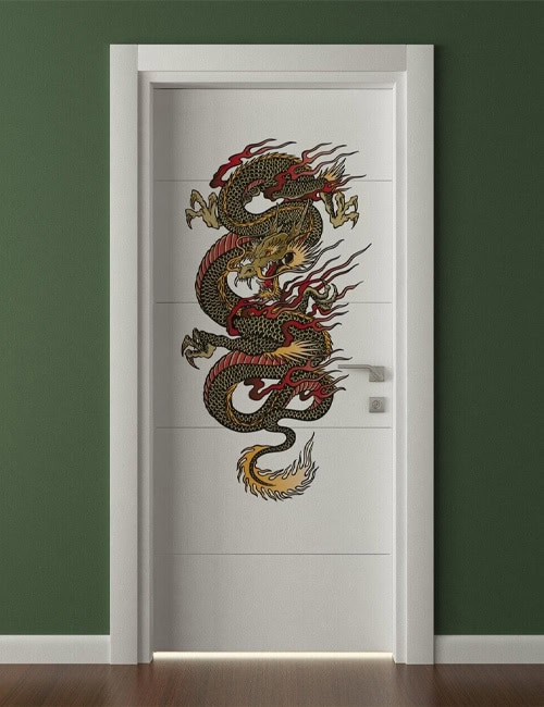 Chinese Dragon Wall Decal – Colourful Wall Art Sticker for Indoor & Outdoor Décor - Image 2
