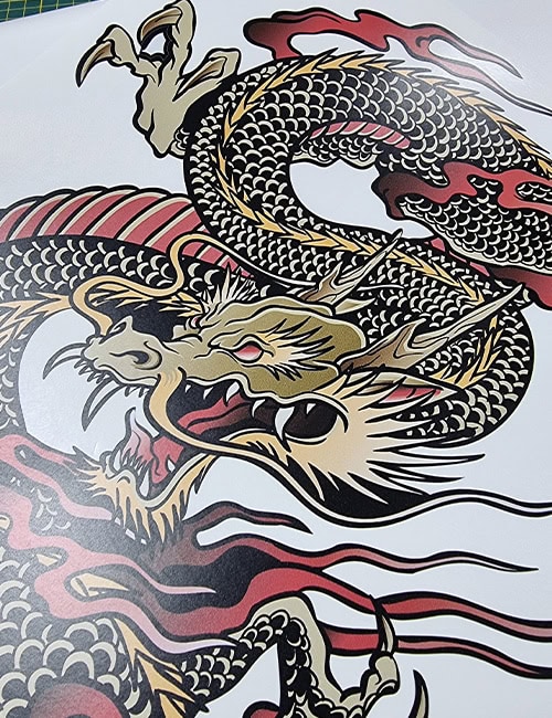 Chinese Dragon Wall Decal – Colourful Wall Art Sticker for Indoor & Outdoor Décor - Image 5