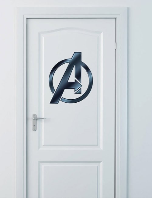 Marvel Avengers logo decal superhero wall art colour cutout sticker