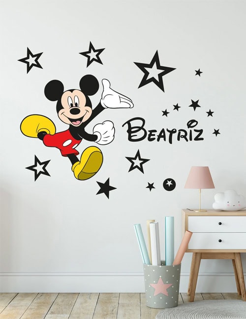 Mickey Mouse wall decal personalised kids sticker Disney nursery decor