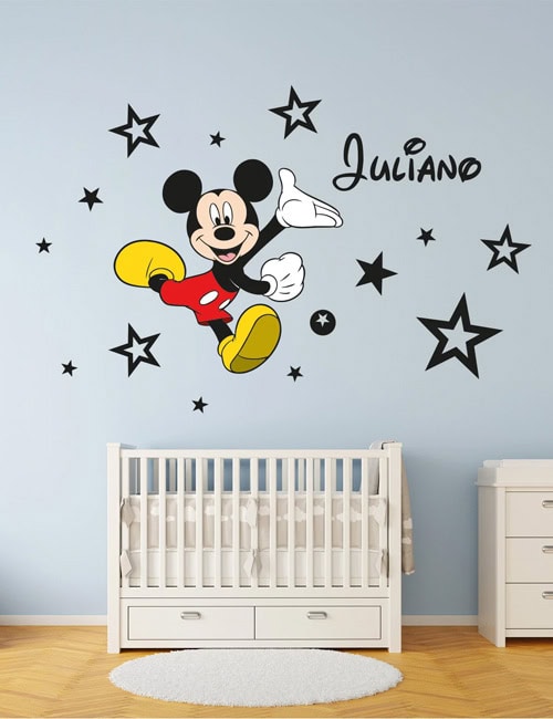 Mickey Mouse wall decal personalised kids sticker Disney nursery decor