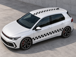 Universal chequered car side stripe kit