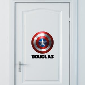 Personalised Captain America shield wall decoration