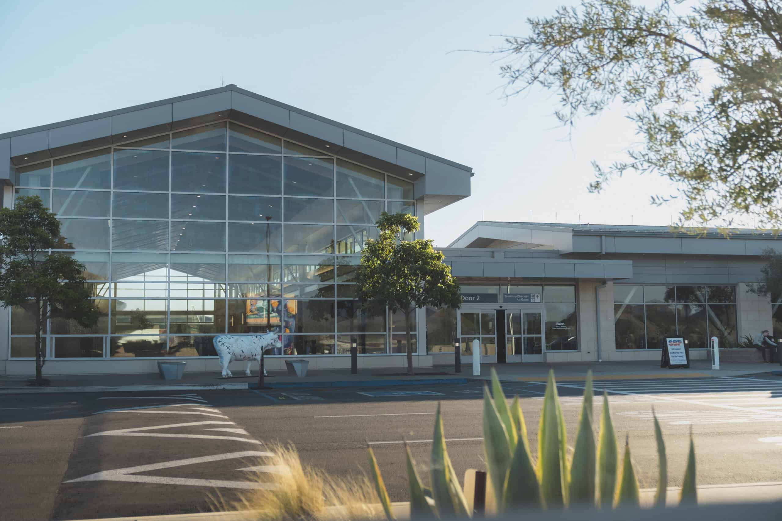 Exterior image of SLO airport terminal