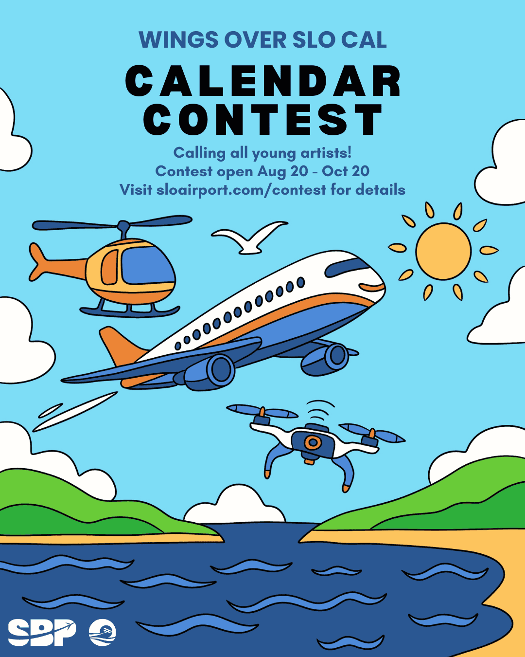 Wings over SLO cal calendar contest poster