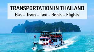 Passenger ferry cruising on the Chao Phraya River in Thailand.