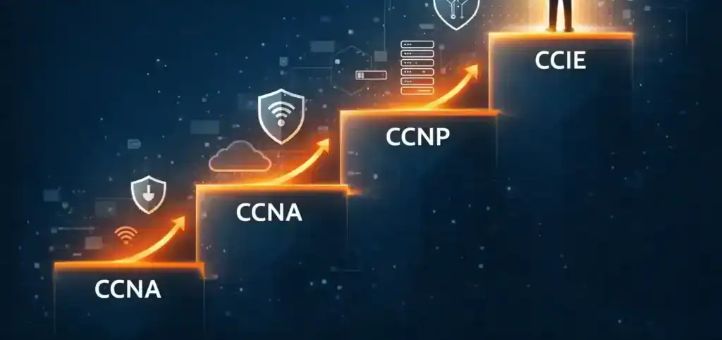 CCNA to CCNP to CCIE certification pathway