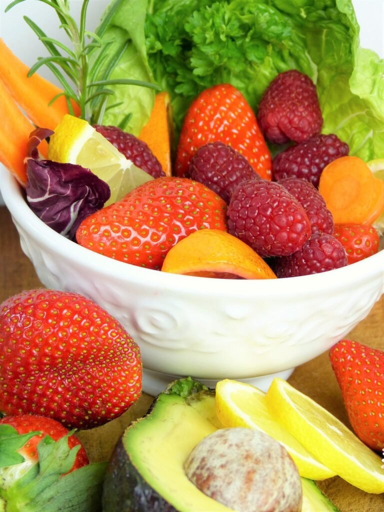 fruit, strawberries, raspberries, lemon, avocado, salad, carrot, radiccio, food, cereal, healthy, nourishment, prophylaxis, health, diet, vegetables, vital substances, vegan, vegetarian, bio, vitamins, herbs, nature, detox, detoxify, spa, spring, cold, flu, immune system, strengthen defense