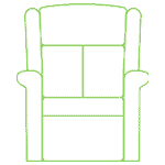 contemporary l shape arm for riser recliner