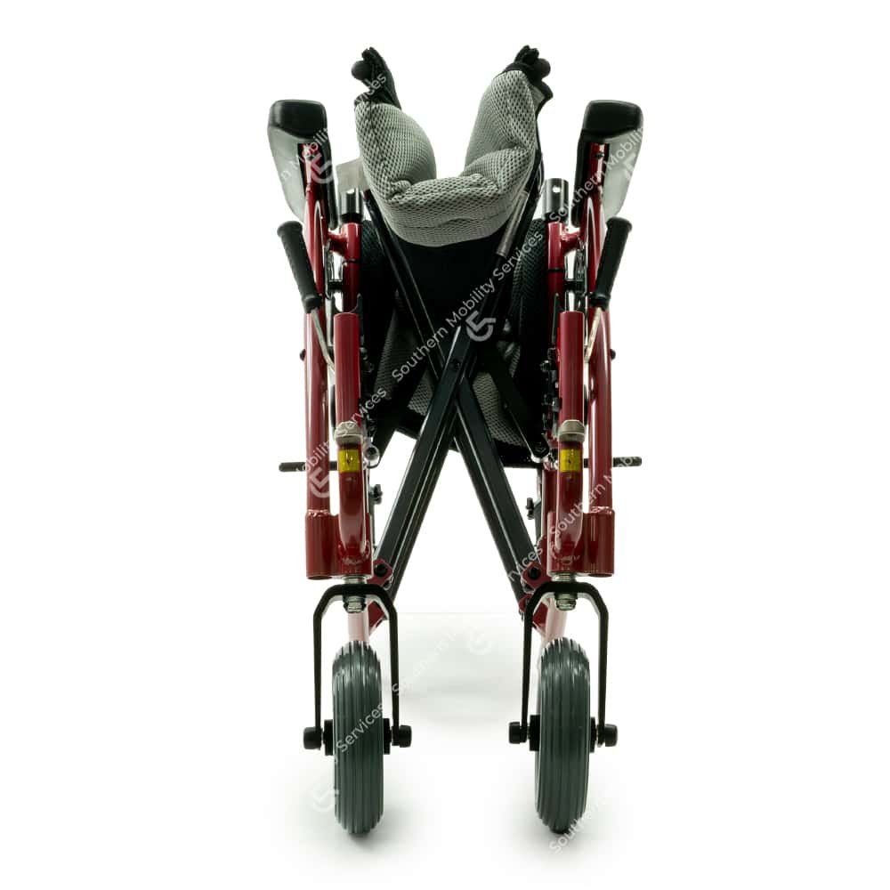 karma ergo 3 self propelled wheelchair folded