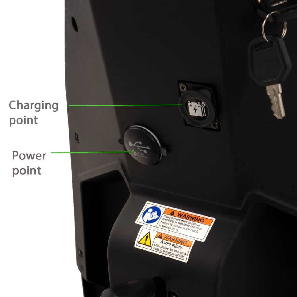 vectra 8mph mobility scooter charging point