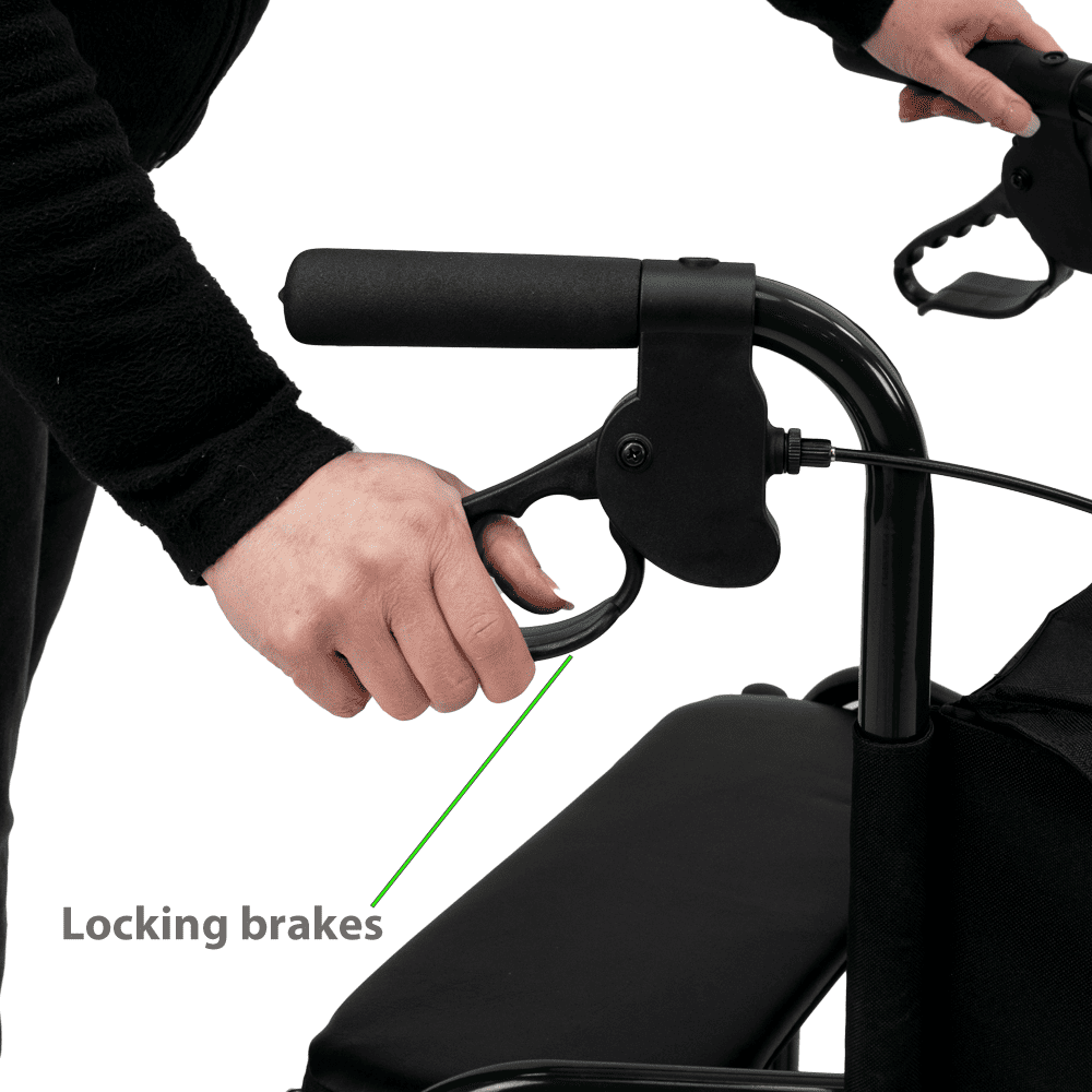 uni scan lightweight 3 walker locking brakes
