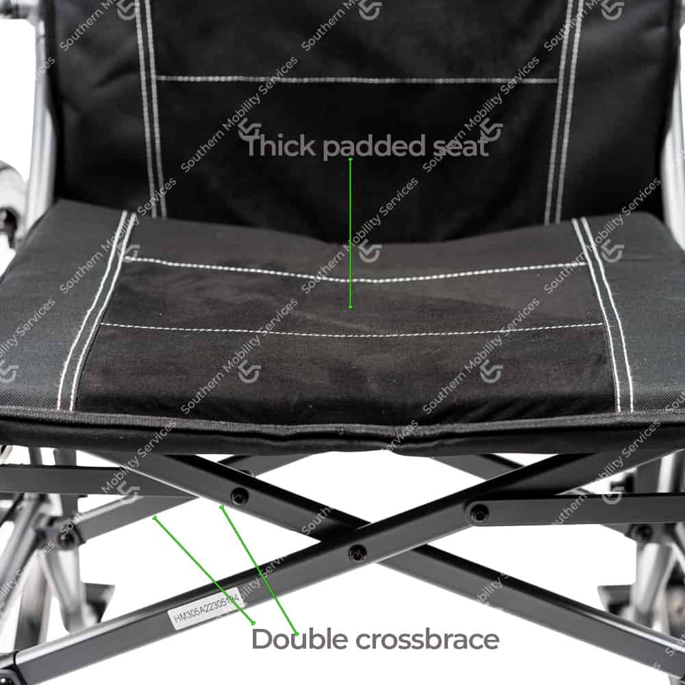 magnalite self propelled wheelchair padded seat