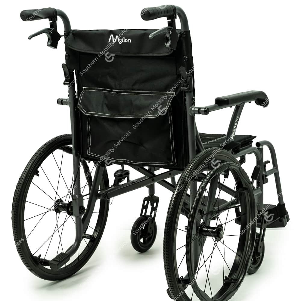 magnalite self propelled wheelchair rear view