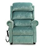 pale blue dual tilt in spsce riser recliner chair alton
