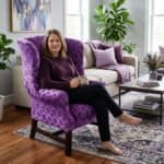 purple high back chair lifestyle basingstoke