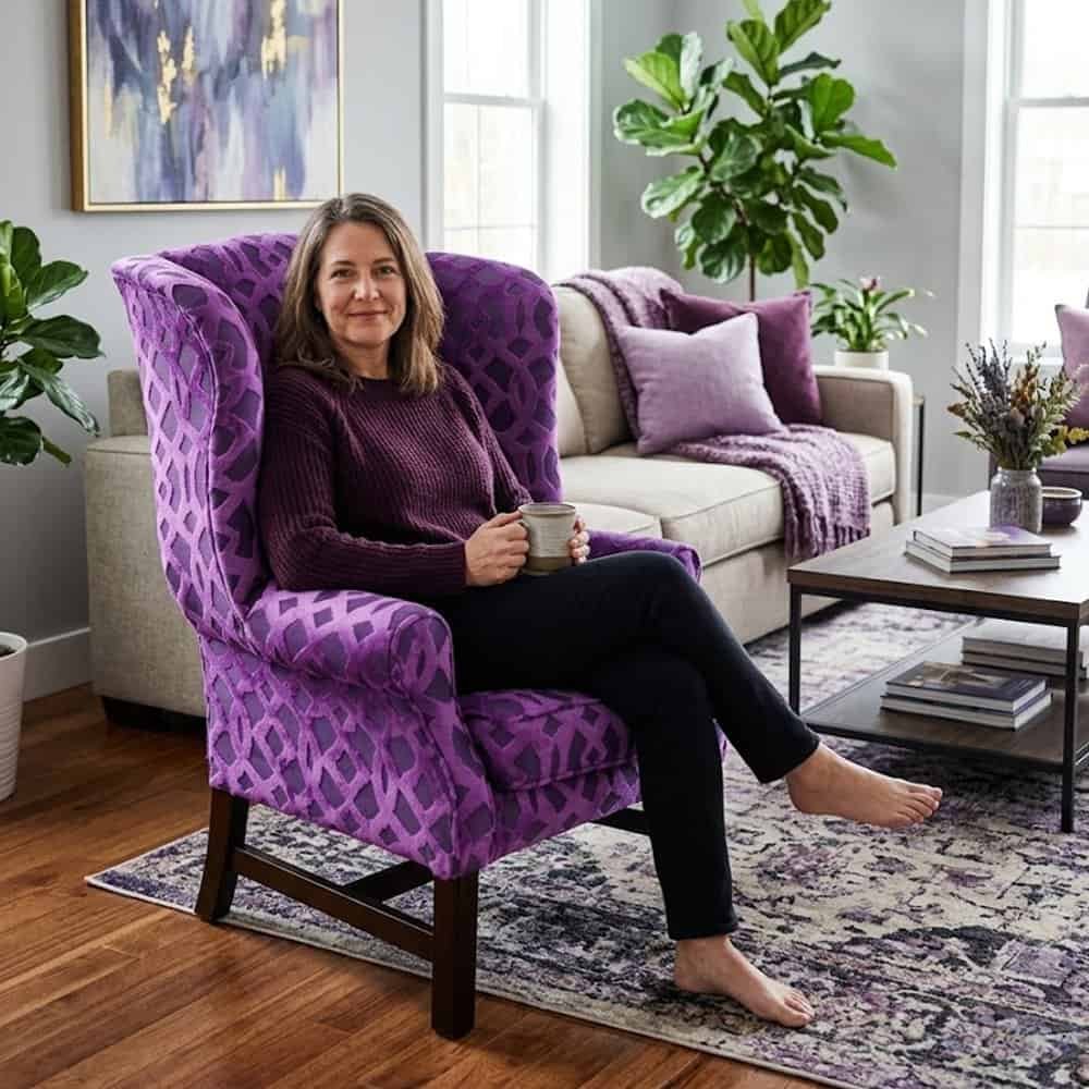 purple high back chair lifestyle basingstoke